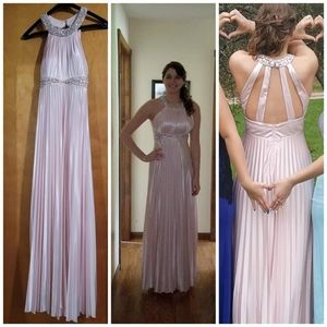 Light pink prom dress